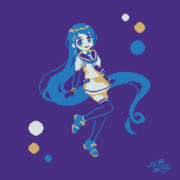 【艦これ】4色で五月雨【ドット絵】