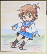 筆ペンで電ちゃん