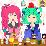 ぶちぱ氏＆さそりひめを描きました