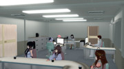 【MMD】現代風オフィス様式の戦隊指揮官室【モデル配布あり】