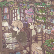 【うちの子イラスト　43】錬金術ごっこ