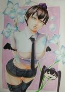 短髪はたて（そばかす式）