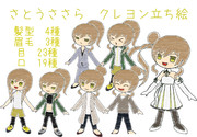 さとうささら　クレヨン立ち絵素材