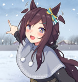 (元動画参考)メジロドーベル31歳、雪にはしゃぎたい年頃