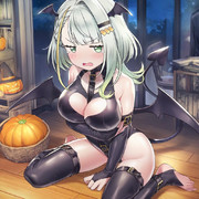 ジト目で睨んでくるサキュバスつのせ