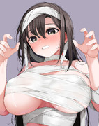 「さすがにエッチすぎるか？」と自問するハロウィンコスプレ・ミイラガール