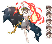 バトルっぽい阿梨夜立ち絵 表情差分