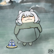 温泉に浸かってのんびりするミラクル