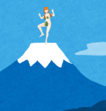 ぬいぐるみ化選挙中間発表１位で喜びのあまり葉っぱ隊となり富士山頂に弾丸登山を敢行する彩まよい