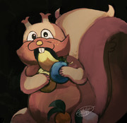 きのみを食らうヨクバリス