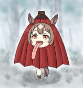 からかさおばけの仮装をしているダイヤちゃん