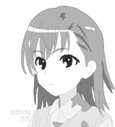 【月が変わったので描いてみた】美琴（アニメ公式サイトスクショ）2025.11.4投稿