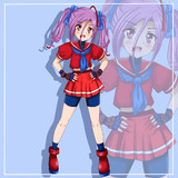 かりんコスの大和蛇夢　ゆっくり実況動画　サムネ&エンドカードイラスト