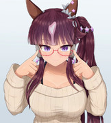 オフショルニットメガネステークスラララの姉ちゃん