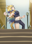 ジャパンカップ勝利の嬉しさに踊るオベイ(シングレ18話)