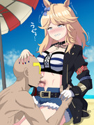 へそに舌を入れられるゴールドシチー