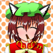 「ポッキーをくれる橙(ちぇん)」