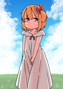 それは、ルーミアと言うには、あまりにも(服が)白すぎた