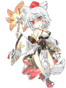 椛に文の服を着てもらう漫画　(1/3)