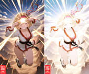 太陽拳を使うジータちゃん