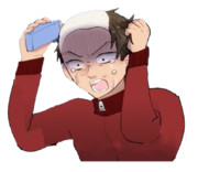 鬼滅の仕事人　吉田のバリカン丸刈り png