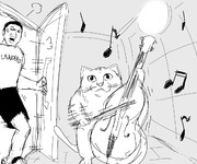 野獣邸玄関前にて