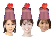 ブ鈴木唯＆渡邉渚＆阿部馬鹿也子　亀頭包茎ヘッド png素材