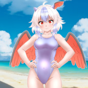 [東方] すっかり競泳水着の妖怪になった朱鷺子ちゃん