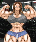 ジムの筋肉美女