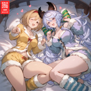 ベッドでくつろぐジタサテュ