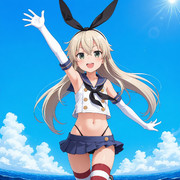 島風から服を借りて島風の服を着る島風