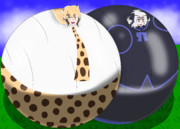 チーターとダチョウのかけっこ