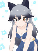 寒い中水着を着て自撮りするギンギツネ