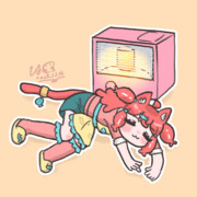 ストーブの前でくつろぐ猫