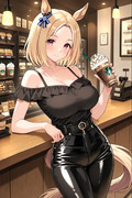 フラペチーノを飲んでるトプロさん