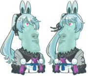 はつらつとした無邪気なモアイ