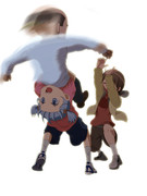 波動拳→ジャーマンスープレックスコンボ