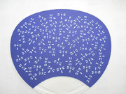 切り絵うちわ　とんぼ模様