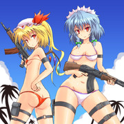 クリンコフ、フランちゃんとカラシニコフ咲夜さん