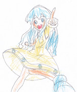 4歳の妹がイカ娘を塗るとこうなる