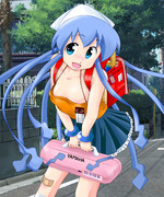 ランドセル　イカちゃん（背景は素材です）