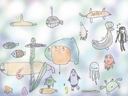 水族館描いてみた。