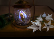 ランプで燃えるミク