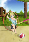 Girl with hoop