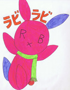 ラビラビを自分で描いてみた（自画像的な）