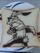 キングカズマを食パンに描いてみた