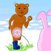 裏表紙のクマ吉を前から描いてみた。