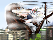 女子高生型巨大ロボ【体操服装備】マッハ蹴り