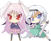 レベル５のうどんげとみょんをオーバーレイ！