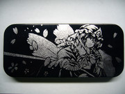 【筆箱】　西行寺幽々子を筆箱に彫ってみた